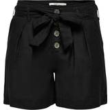 W36 - Women Shorts Only High Waist Belt Shorts - Black