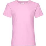 Pink Tops Fruit of the Loom Girl's Valueweight T-Shirt - Light Pink (61-005-052)