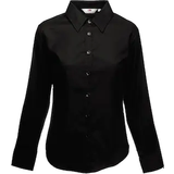 Fruit of the Loom Women's Oxford Long Sleeve Shirt - Black