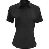 Henbury Ladies Wicking Short Sleeve Work Shirt - Black