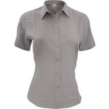 Henbury Ladies Wicking Short Sleeve Work Shirt - Slate Grey