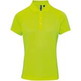 Women - Yellow Polo Shirts Premier Coolchecker Pique Polo Shirt - Neon Yellow