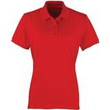 Premier Coolchecker Pique Polo Shirt - Red