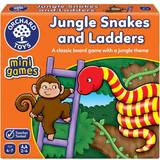Children's Board Games - Dice Rolling Orchard Toys Jungle Snakes & Ladders Mini Game