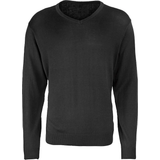 Premier V-Neck Knitted Sweater - Black