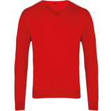 Premier V-Neck Knitted Sweater - Red