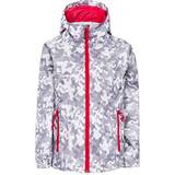 Polyurethane Rain Jackets Children's Clothing Trespass Kid's Qikpac Waterproof Camo Print Packaway Jacket - White Camo