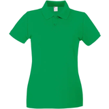 Universal Textiles Women's Fitted Short Sleeve Casual Polo Shirt - Bright Green