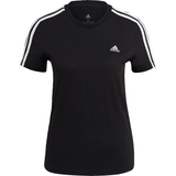 Women T-shirts & Tank Tops on sale adidas Women's Loungewear Essentials Slim 3-Stripes T-shirt - Black/White