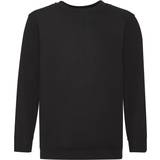 Lycra Sweatshirts Children's Clothing Fruit of the Loom Childrens Unisex Set In Sleeve Sweatshirt - Black (UTBC1366-19)