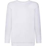 Lycra Tops Children's Clothing Fruit of the Loom Childrens Unisex Set In Sleeve Sweatshirt - White (UTBC1366-17)