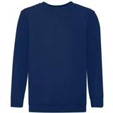 Lycra Tops Children's Clothing Fruit of the Loom Childrens Unisex Set In Sleeve Sweatshirt - Navy (UTBC1366-31)