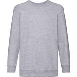 Girls Sweatshirts Fruit of the Loom Childrens Unisex Set In Sleeve Sweatshirt - Heather Grey (UTBC1366-19)