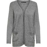 Only Lesly Open Knitted Cardigan - Grey/Medium Grey Melange