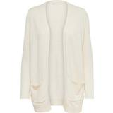 Only Lesly Open Knitted Cardigan - White/Whitecap Grey