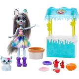 Mattel Doll Accessories Dolls & Doll Houses Mattel Enchantimals Warmin' Up Cocoa Stand with Hawna Husky & Whipped Cream Dolls