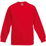 Cotton Sweatshirts Fruit of the Loom Kid's Raglan Sleeve Sweatshirt - Red