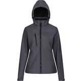Regatta Women's Venturer 3-Layer Printable Hooded Softshell Jacket - Seal Grey/Black