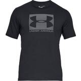 Black - Men T-shirts Under Armour Boxed Sportstyle Short Sleeve T-shirt - Black/Graphite