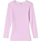 Lace T-shirts Joha Silk Wool T-shirt with Lace - Pink (16490-197-350)
