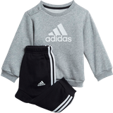 Press-Studs Tracksuits Children's Clothing adidas Infant Badge of Sport Jogger Set - Medium Grey Heather/White (H28835)