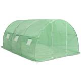 Plastic Freestanding Greenhouses vidaXL 45535 13.5m² Stainless steel Plastic
