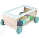 Cheap Baby Walker Wagons Janod Sweet Cocoon Pull Along with Building Blocks