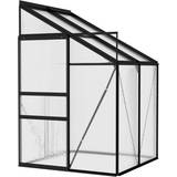 Polycarbonate Lean-to Greenhouses vidaXL 312044 2.59m³ Aluminum Polycarbonate