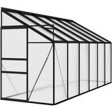 Rectangular Lean-to Greenhouses vidaXL 312047 7.44 m² Aluminum Polycarbonate