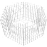 vidaXL Hexagonal Gabion Raised Bed 90cm