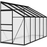 Aluminum Lean-to Greenhouses vidaXL 312052 3.94m² Aluminum Polycarbonate