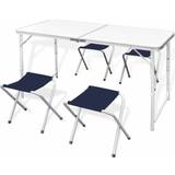VidaXL Camping Tables vidaXL Camping Table with 4 Folding Chairs 120x60