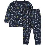 Organic Cotton Pyjamases Children's Clothing Name It Space Noos Night Set - Blue/Dark Sapphire (13190225)