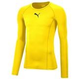 Yellow Base Layer Puma Kids' Liga Baselayer Warm Long Sleeve - Yellow