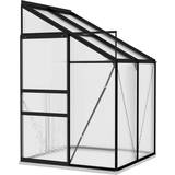 Polycarbonate Lean-to Greenhouses vidaXL 312049 1.64m² Aluminum Polycarbonate