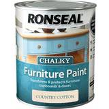 Ronseal Beige Paint Ronseal Chalky Wood Paint Country Cream 0.75L