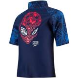 Short Sleeves UV Shirts Children's Clothing Speedo Marvel Spiderman Sun Top - Navy/Lava Red/Neon Blue (805594C888-1)