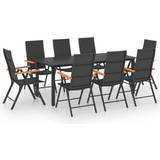vidaXL 3060075 Patio Dining Set, 1 Table incl. 8 Chairs