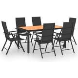 vidaXL 3060055 Patio Dining Set, 1 Table incl. 6 Chairs