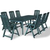 Plastic Patio Dining Sets vidaXL 275081 Patio Dining Set, 1 Table incl. 8 Chairs