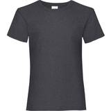 Fruit of the Loom Girl's Valueweight T-shirt 2-pack - Dark Heather Grey