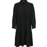 Jacqueline de Yong Women Dresses Jacqueline de Yong Solid Colored Shirt Dress - Black