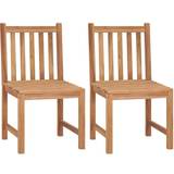 Teak Patio Chairs Garden & Outdoor Furniture vidaXL 315611 2-pack Garden Dining Chair