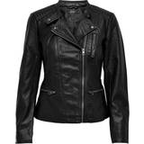 Viscose Outerwear Only Leather Look Jacket - Black
