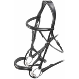 Black Bridles Shires Velociti Rolled Padded Cavesson Bridle