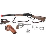 Metal Police Toys Gonher Wild West Revolver & Rifle
