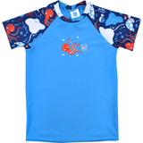 Blue UV Shirts Children's Clothing Splash About Short Sleeve Rash Top - Under the Sea