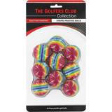 Red Golf Balls Golfers Club Stripe Soft Practice Golf Balls (9 pack)