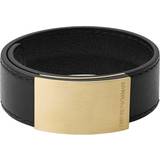 Emporio Armani City Rhythms Leather Bracelet - Black/Gold