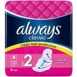 Dermatologically Tested Menstrual Pads Always Classic Maxi with Wings 9-pack